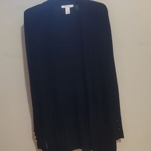 Black Open Front Cardigan